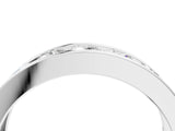 White gold Round Diamond Linear Channel Mens Band_16