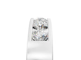 White gold Round Diamond Linear Channel Mens Band_17