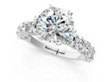 White gold Round Diamond Mens Ring with Graduated Side Stones_1