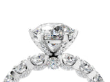 White gold Round Diamond Mens Ring with Graduated Side Stones_4