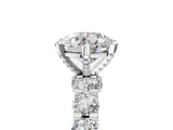 White gold Round Diamond Mens Ring with Graduated Side Stones_5