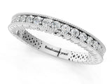 White gold Round Diamond Milgrain Channel Set Eternity Band_13
