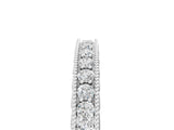 White gold Round Diamond Milgrain Channel Set Eternity Band_17