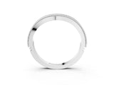 White gold Round Diamond Milgrain Contour Wedding Band with Pavé Setting_15