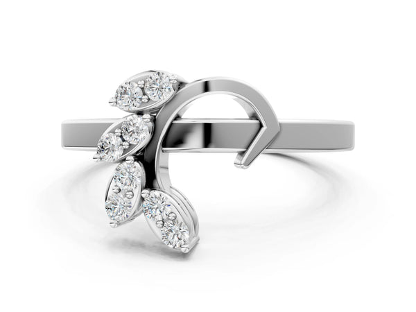 White gold Round Diamond Milgrain Eternity Band with Channel Setting