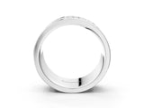 White gold Round Diamond Multi-Row Pavé Mens Band_3