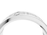 White gold Round Diamond Multi-Row Pavé Mens Band_4