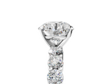 White gold Round Diamond Pavé Band Solitaire with Four-Prong Setting_43