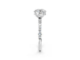 White gold Round Diamond Pavé Band with Six-Prong Setting_29