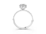 White gold Round Diamond Pavé Band with Six-Prong Setting_30
