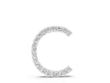 White gold Round Diamond Pavé C Pendant Necklace_18