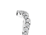 White gold Round Diamond Pavé Chevron Wedding Band with Prong Setting_17