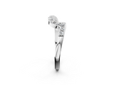 White gold Round Diamond Pavé Chevron Wedding Band_14