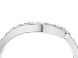 White gold Round Diamond Pavé Chevron Wedding Band_16