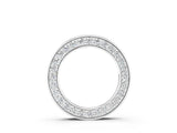 White gold Round Diamond Pavé Circle Pendant_3