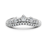 White gold Round Diamond Pavé Contour Band with Prong Setting_21