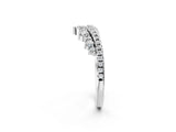 White gold Round Diamond Pavé Contour Band with Prong Setting_23