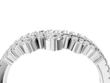 White gold Round Diamond Pavé Contour Band with Prong Setting_25