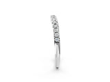 White gold Round Diamond Pavé Curved Band with Shared Prong Setting_14
