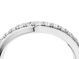 White gold Round Diamond Pavé Curved Band with Shared Prong Setting_16