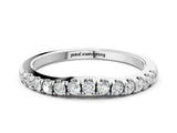 White gold Round Diamond Pavé Curved Eternity Band with Shared Prong Setting_12