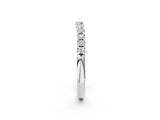 White gold Round Diamond Pavé Curved Eternity Band with Shared Prong Setting_14
