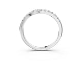 White gold Round Diamond Pavé Curved Eternity Band with Shared Prong Setting_15