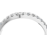 White gold Round Diamond Pavé Curved Eternity Band with Shared Prong Setting_16