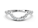 White gold Round Diamond Pavé Curved Eternity Band_12