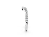 White gold Round Diamond Pavé Curved Eternity Band_14