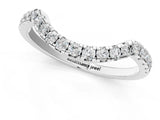 White gold Round Diamond Pavé Curved Wedding Band with Shared Prong Setting_26