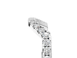 White gold Round Diamond Pavé Curved Wedding Band with Shared Prong Setting_30