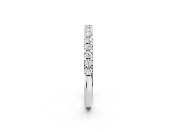 Platinum Round Diamond Pavé Eternity Band with Micro Prong Setting