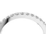 White gold Round Diamond Pavé Eternity Band with Micro Prong Setting_16