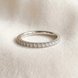 White gold Round Diamond Pavé Eternity Band with Micro-Prong Setting_5