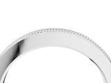 White gold Round Diamond Pavé Eternity Band with Milgrain Edge_16