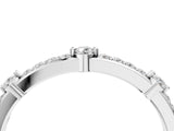 White gold Round Diamond Pavé Eternity Band with Prong Setting_20