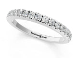 White gold Round Diamond Pavé Eternity Band with U-Prong Setting_12
