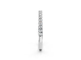 White gold Round Diamond Pavé Eternity Band with U-Prong Setting_13
