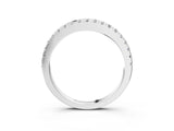 White gold Round Diamond Pavé Eternity Band with U-Prong Setting_14