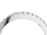 White gold Round Diamond Pavé Eternity Band with U-Prong Setting_15