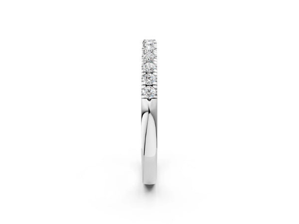 White gold Round Diamond Pavé Eternity Band