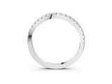 White gold Round Diamond Pavé Half Eternity Band with Shared Prong Setting_115