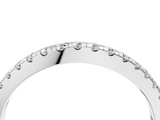 White gold Round Diamond Pavé Half Eternity Band with Shared Prong Setting_116