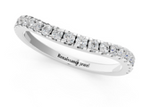 White gold Round Diamond Pavé Half Eternity Band with Shared Prong Setting_117