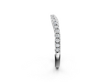 White gold Round Diamond Pavé Half Eternity Band with Shared Prong Setting_118
