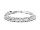 White gold Round Diamond Pavé Half-Eternity Band_12