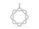 White gold Round Diamond Pavé Infinity Pendant with Prong Setting_6