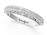 White gold Round Diamond Pavé Milgrain White Gold Eternity Band_13