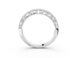 White gold Round Diamond Pavé Milgrain White Gold Eternity Band_15